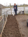 first bed dug!