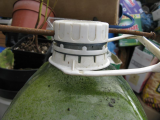 Close up showing how the two holes go through