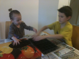 children sowing seeds