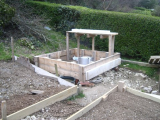 greenhouse base made from an old pallet
