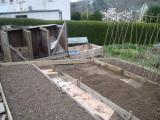 making raised beds with seived soil in them