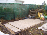 Started to build a base for a shed
